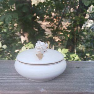 Vintage Kelvin fine hand painted China trinket box trinket dish jewelry box